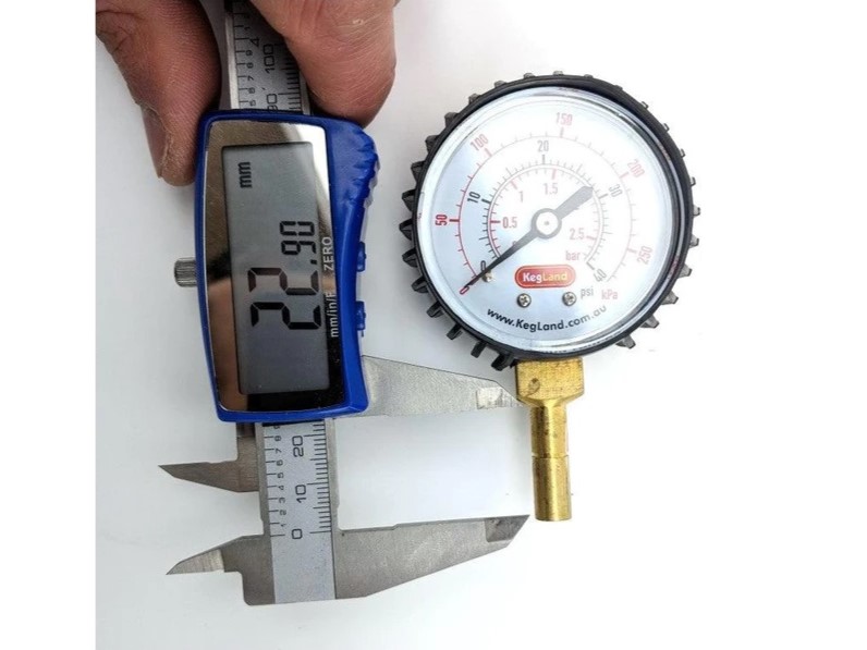 Kegland - 8mm Push-in-Manometer 0-40psi - duotight-kompatibel – Bild 4