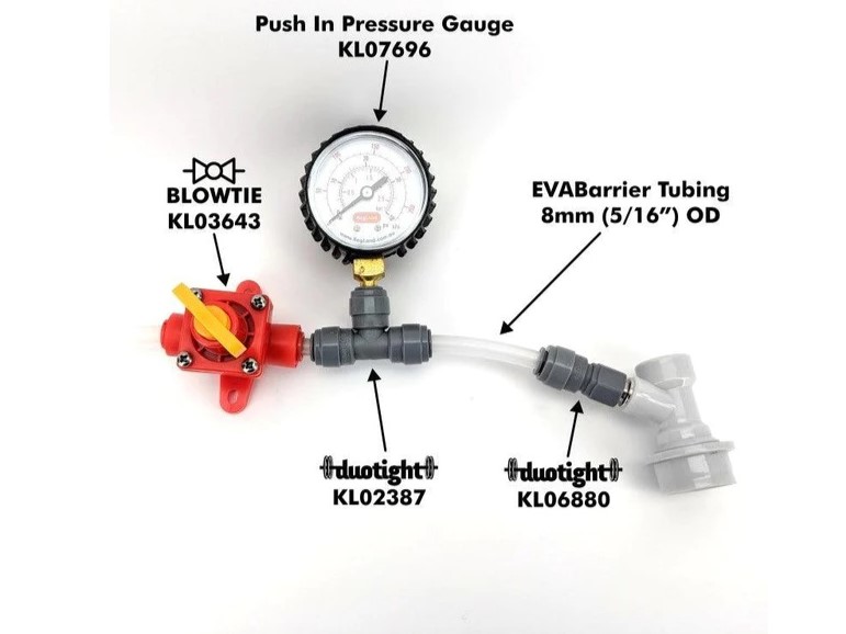 Kegland - 8mm Push-in-Manometer 0-40psi - duotight-kompatibel – Bild 6