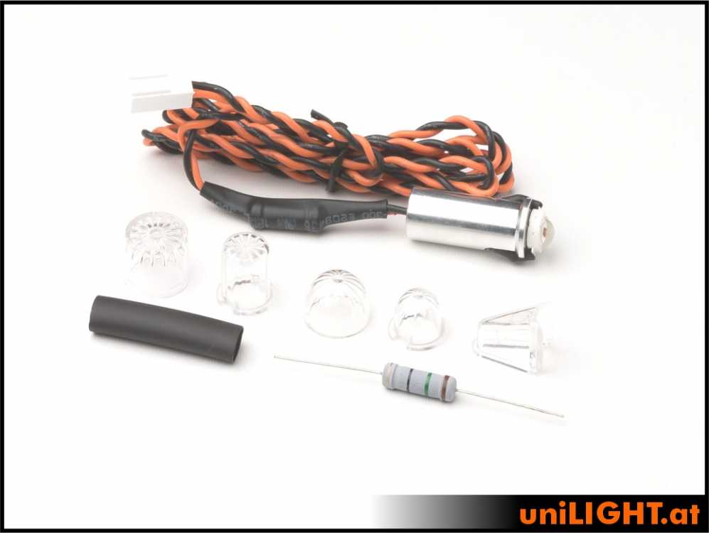 uniLIGHT 10mm PIN Navigationslicht, 3Wx2, Kurz - rot