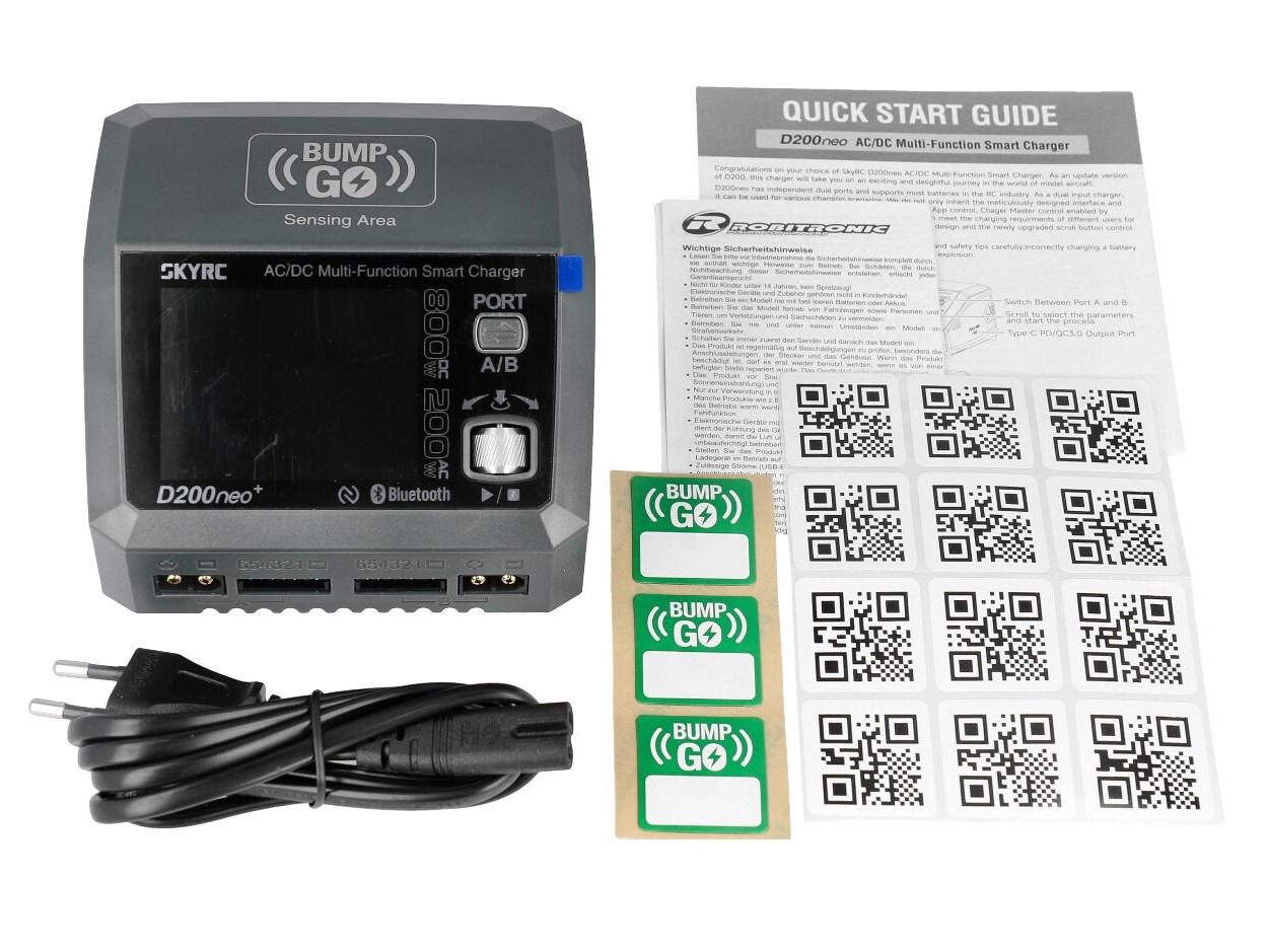 SkyRC D200neo plus Twin-Kanal Smart Ladegerät - 200W / 2x 400W - 20A – Bild 3