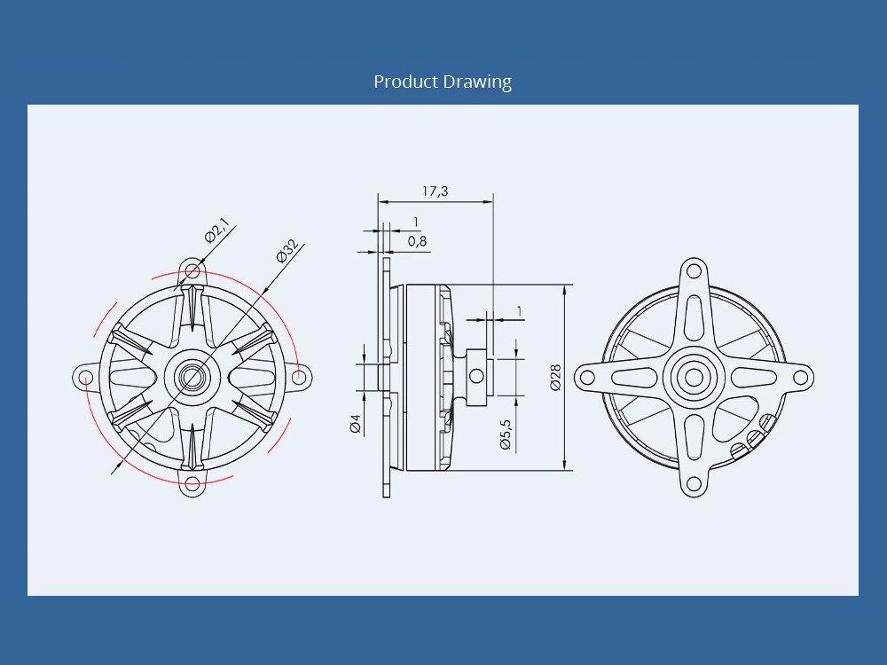 T-Motor Brushless Motor AS2303 - 1800KV - 2-3S – Bild 4
