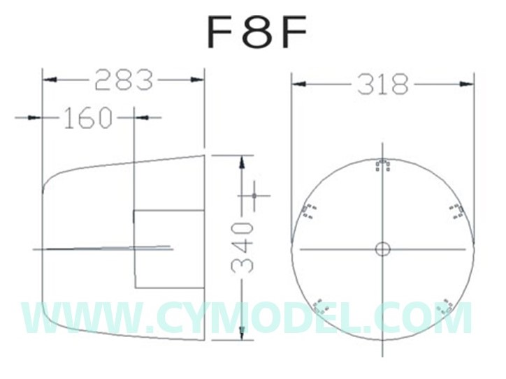 Full Composite F8F Bearcat Navy 100ccm 2460mm ARF CYModel – Bild 4