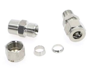 Rohranschluss 1/2"  x 3/8"(9.53mm Rohr) zu Würzekühler Kühlschlange