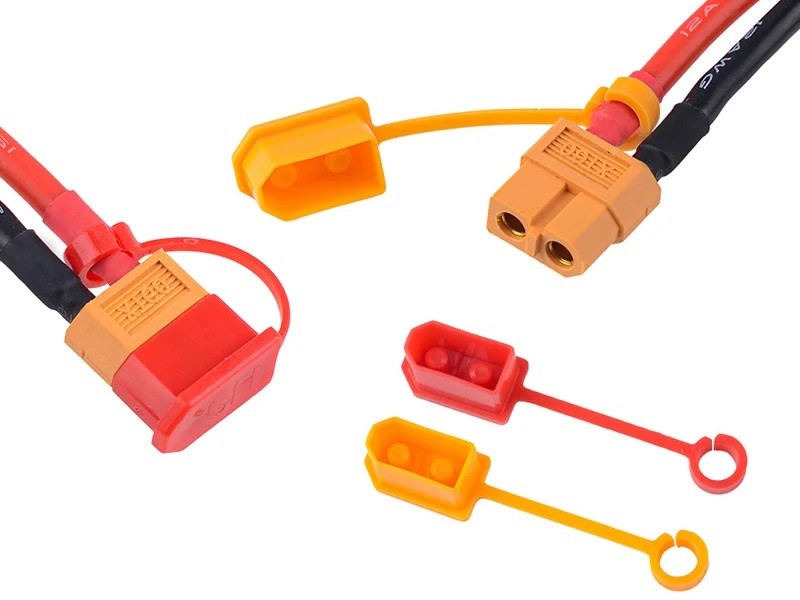 LiPo Schutzkappen XT60 - Ladezustandsmarkierer mit Befestigung - 8er-Set – Bild 2