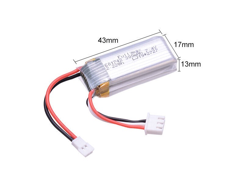 LiPo Akku 2S/7.4V, 300mAh zu Segelflugzeug A800, Spw 780mm – Bild 3