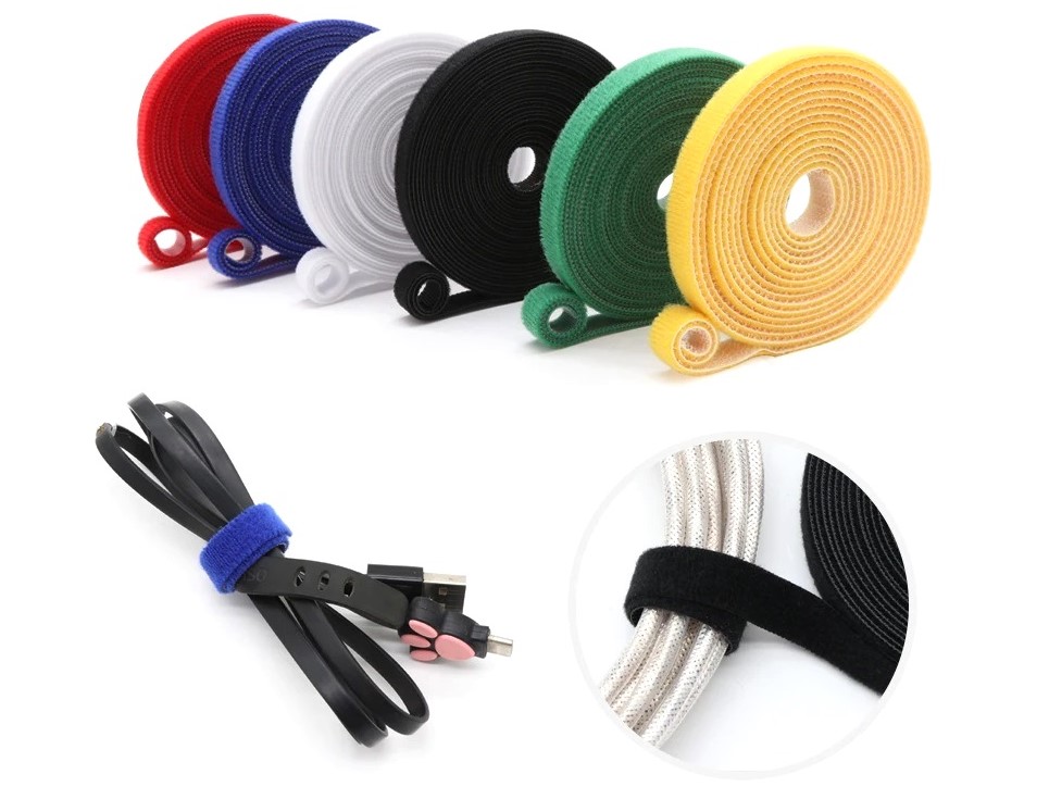 Klettband / Velcro 10mm - blau, doppelseitig - Rolle 5 Meter – Bild 2