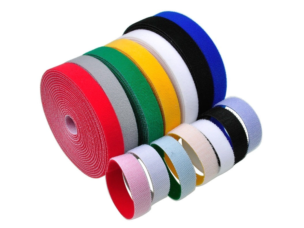 Klettband / Velcro 10mm - rot, doppelseitig - Rolle 5 Meter