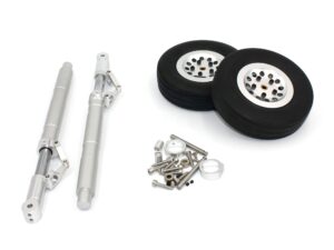 Scale Fahrwerksbeine 205mm mit Räder 95mm  zu 55ccm CYModel Warbirds