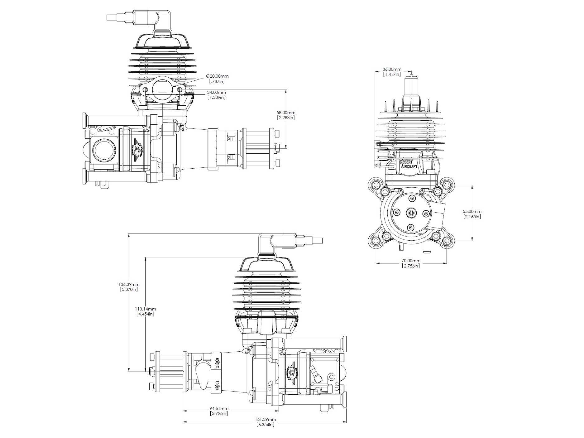 Desert Aircraft DA-35 - 35ccm Benzinmotor – Bild 3