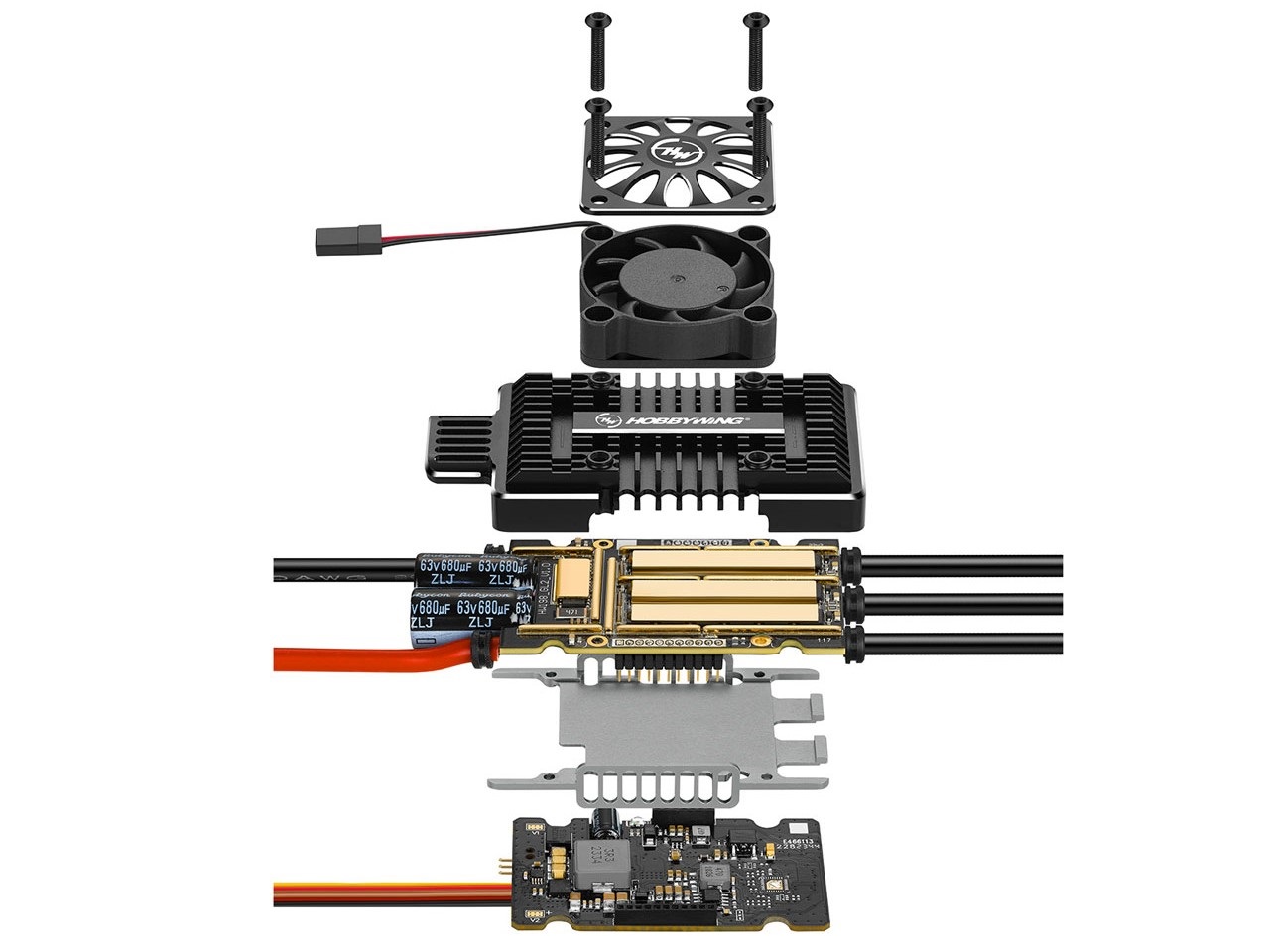Hobbywing Regler Platinum 180A HV V5 - 6-14S - BEC 5-12V - 10A – Bild 4