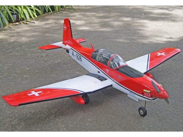 Pilatus PC-7 im Swiss-Design, Spw 1540mm, ARF-Set von VQ-Models - VQA097 – Bild 2