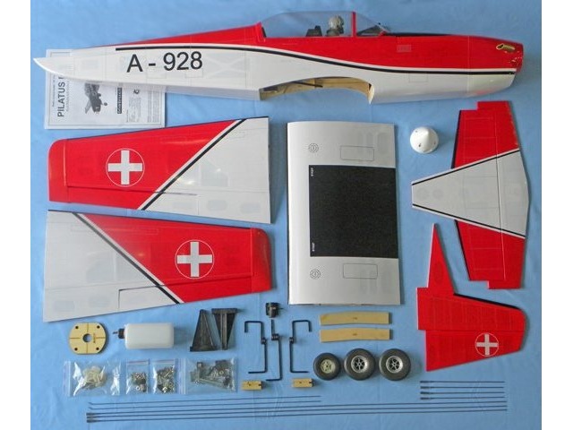 Pilatus PC-7 im Swiss-Design, Spw 1540mm, ARF-Set von VQ-Models - VQA097 – Bild 4
