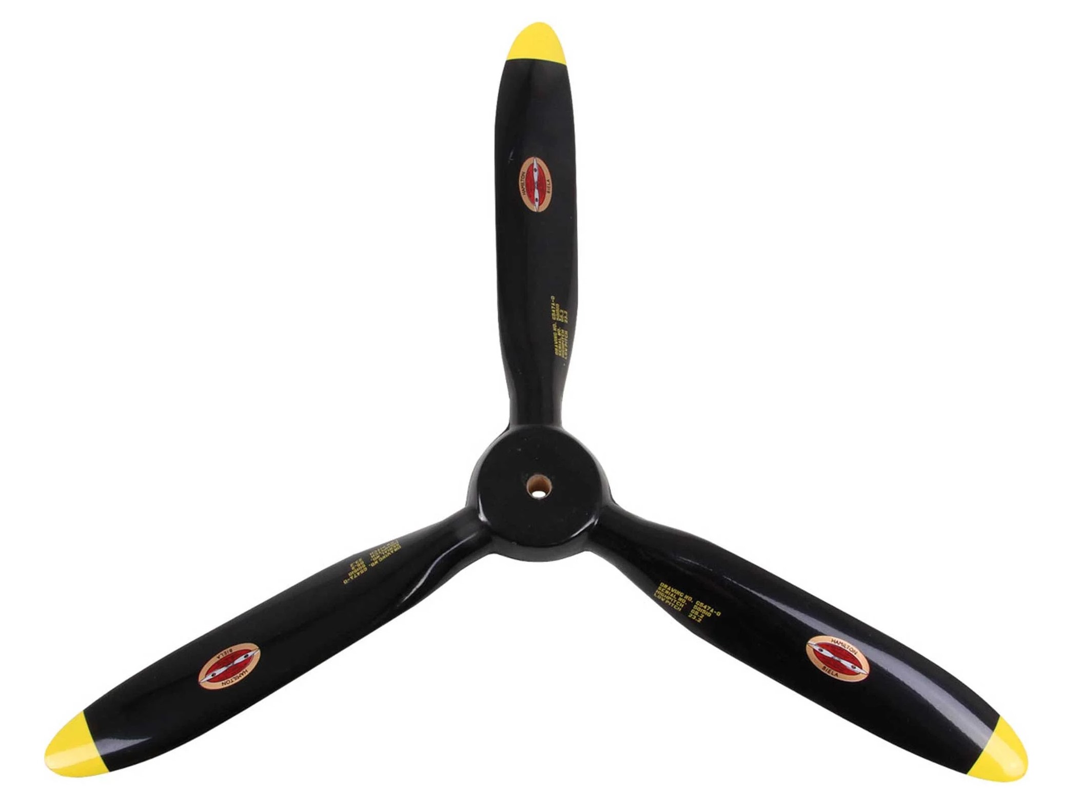 Biela 3-Blatt Propeller - Carbon - CFK - 22x12 - Hamilton schwarz