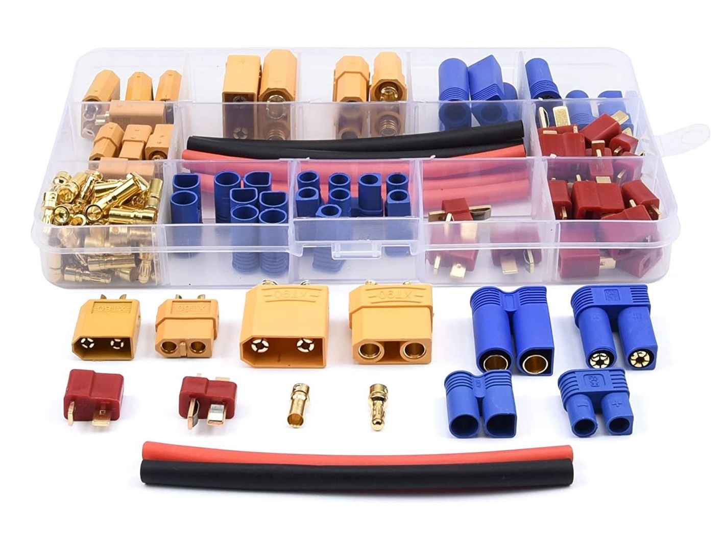 Stecker-Set - T-Plug, EC5, EC3, XT60, XT90 - mit Schrumpfschlauch – Bild 2