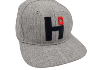HEBU Snapback Cap Schirmmütze grau - L 58cm