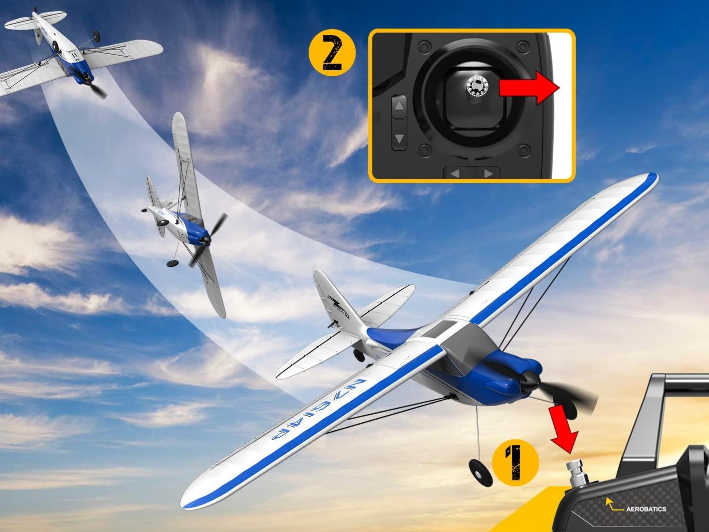 Sport Cub 500, Spw 500mm, RTF Komplett Set mit Gyro von Volantex – Bild 3