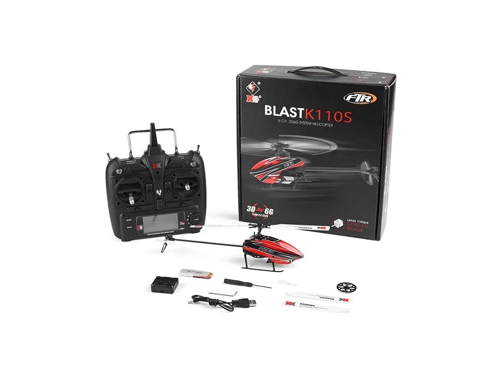 6-Kanal Flybarless Helikopter Blast K110S mit 6-Achs Gyro, RTF-Set WLToys – Bild 6