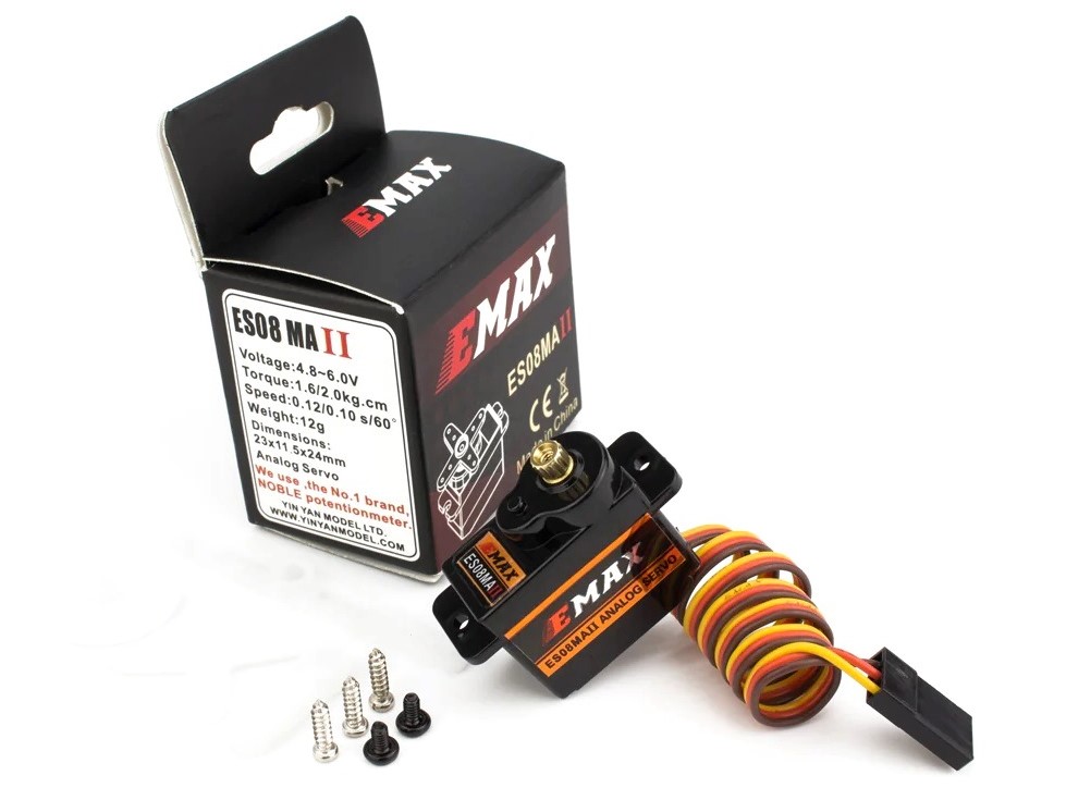 EMax Mini Analog Servo ES08MA II mit Metallgetriebe Kraft 2.0kg/6V – Bild 4