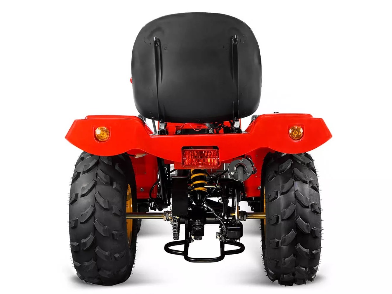 Mini-Traktor rot mit 110ccm 4-Taktmotor mit 4-Ganggetriebe und Anhänger – Bild 4