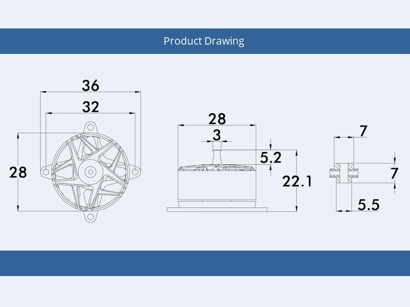 T-Motor Brushless Motor AM60 V2 3D - 1880KV - 2-4S – Bild 3