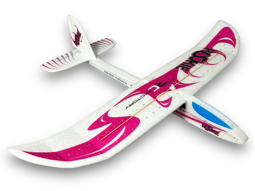 Wurfgleiter Rookie pink - Spw 880mm, KIT-Version aus EPP von RC-Factory