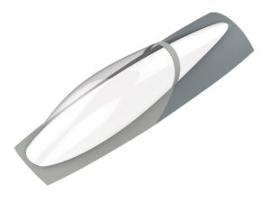Abdeckung Kabinenhaube zu Falcon F-16 grau, Spw 1245mm, HSDJets
