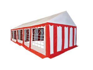 HEBU-Tent - Profi PVC Partyzelt 4x8 m rot