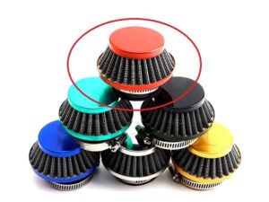 Luftfilter kurz rot 44mm Anschlussweite für Pocket Bikes