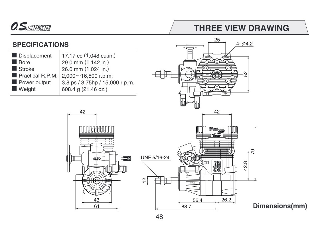 OS MAX 105HZ-R - Nitro Helikopter Motor - 17.17ccm – Bild 2