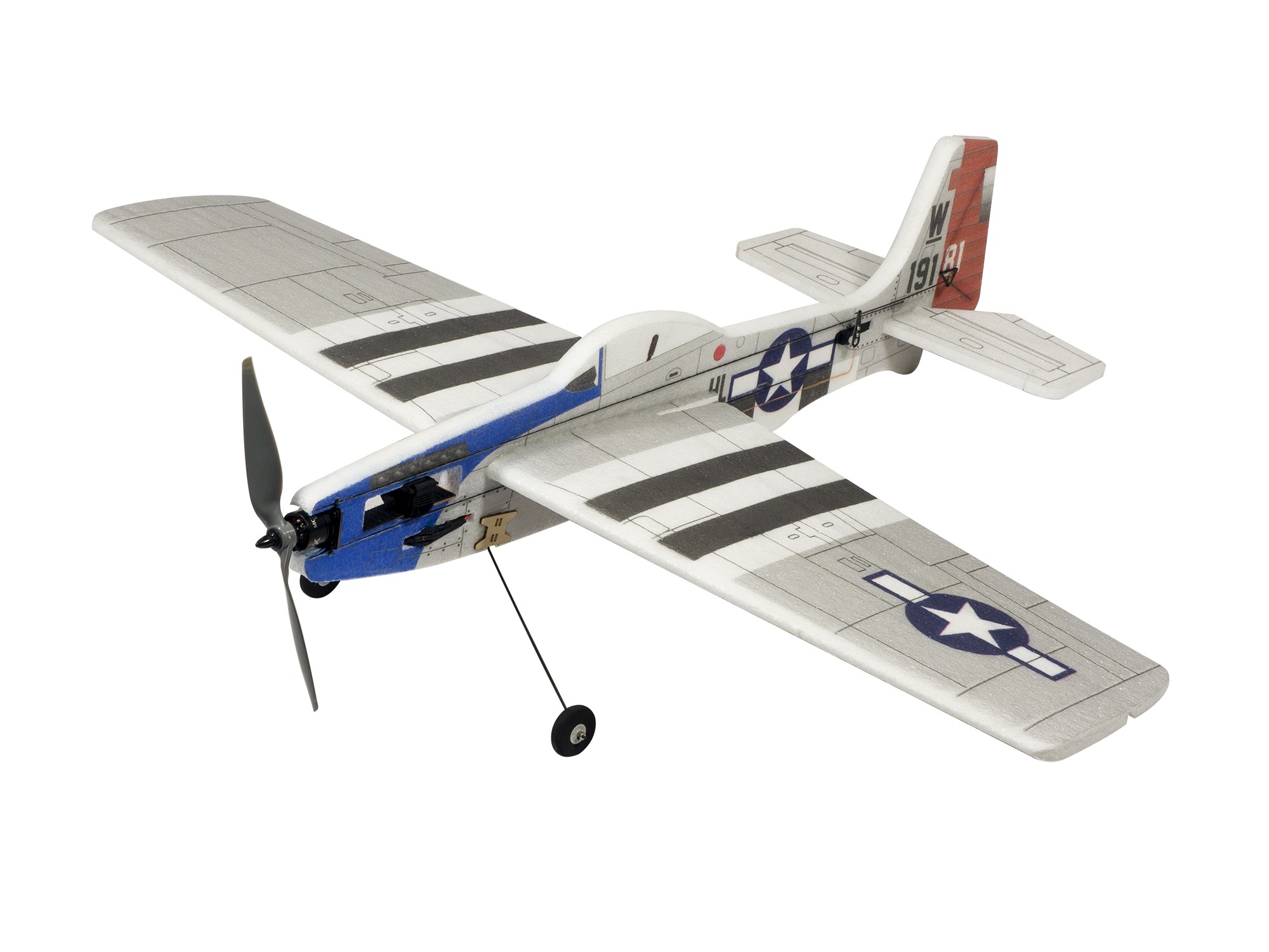 P-51 Mustang 3D Backyard, Spw 1000mm, KIT-Bausatz aus EPP von DW-Hobby