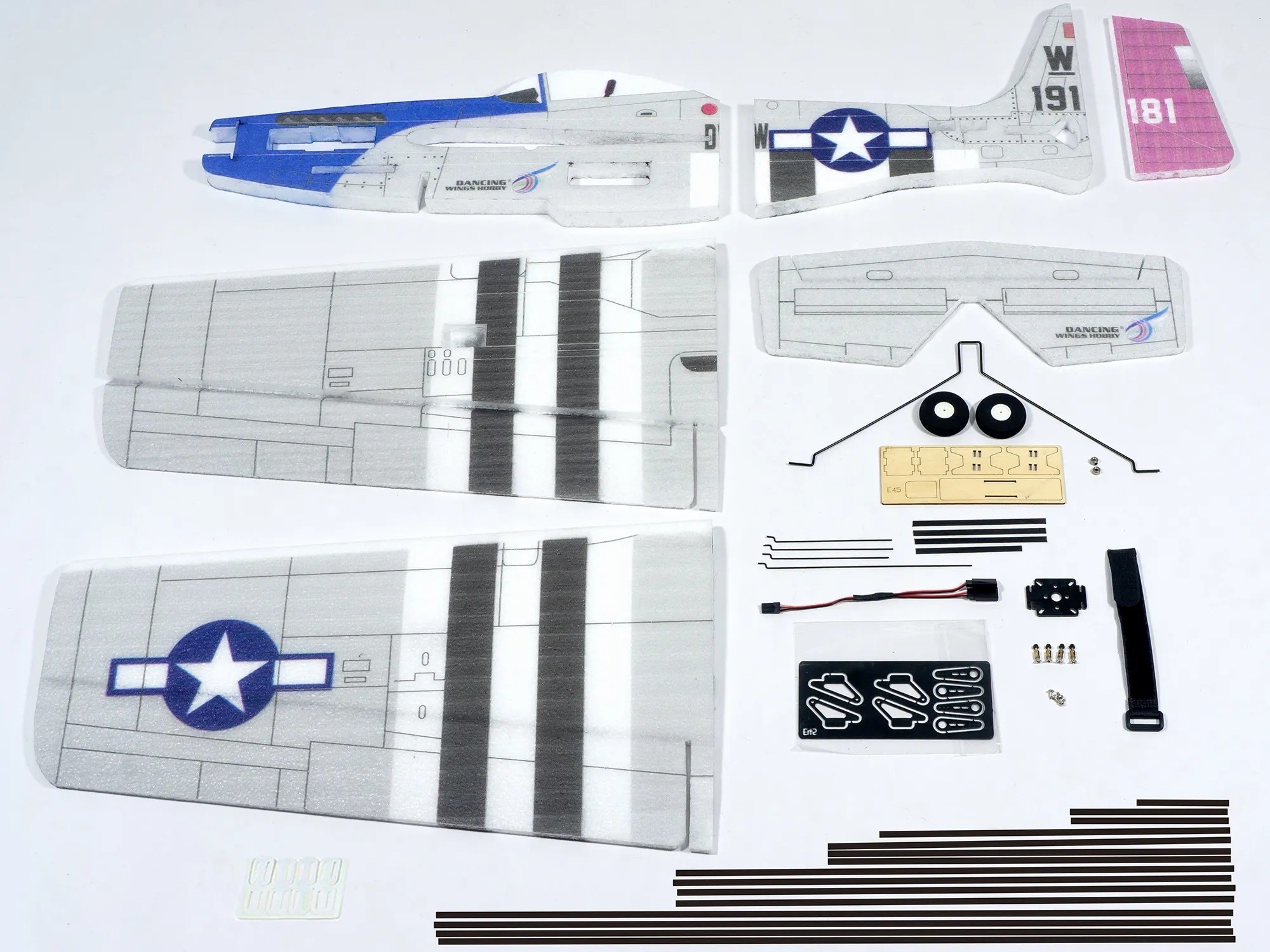 P-51 Mustang 3D Backyard, Spw 1000mm, KIT-Bausatz aus EPP von DW-Hobby – Bild 5