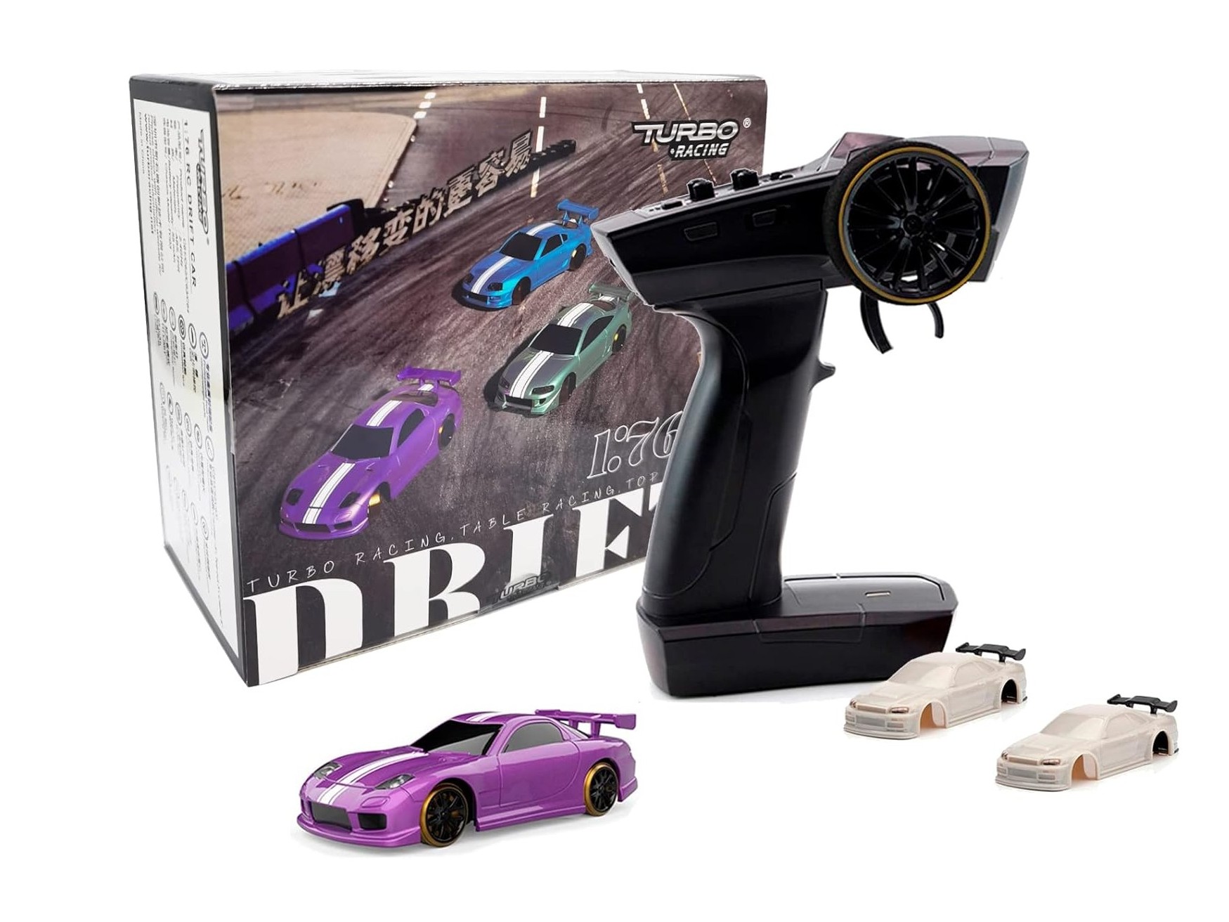 Mini Turbo Racing C61 RC Drift Car - RTR Komplett Set mit Gyro - 1:76