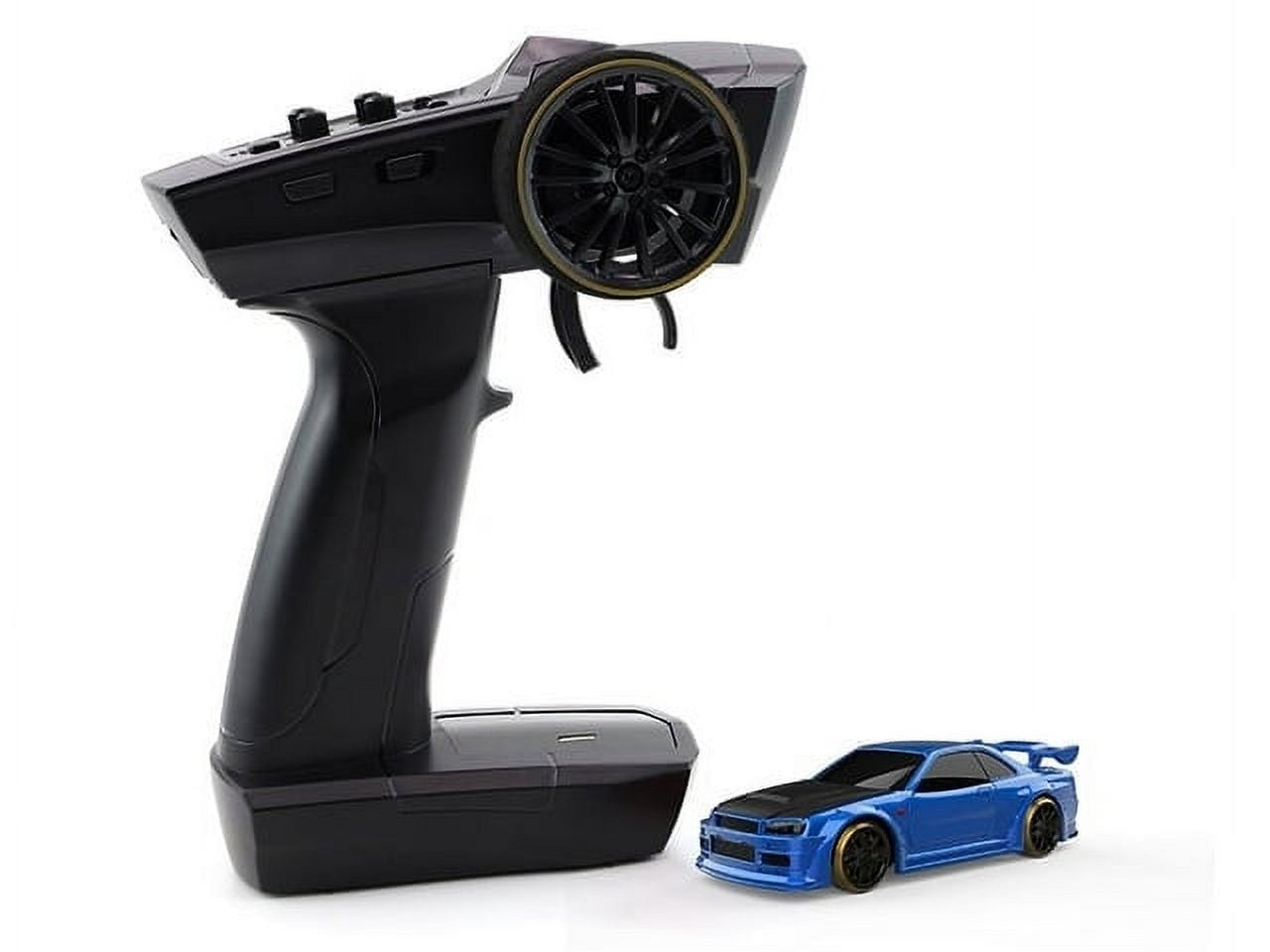 Mini Turbo Racing C64 blau RC Drift Car - RTR Komplett Set mit Gyro - 1:76 – Bild 5