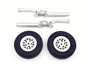 Scale Fahrwerksbeine 205mm mit Rad-Satz 95mm zu 100ccm P-51 CYModel Warbirds