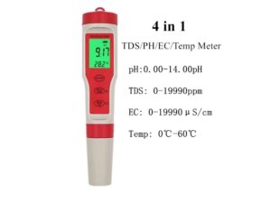 Aussteller 4-in-1 Messgerät PH / EC / TDS / Temperatur digital