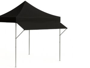 Vordach 3m - Regenschutz & Sonnenschutz - HEBU-Tent Faltzelt PRO schwarz