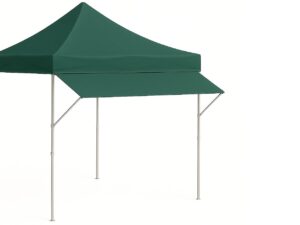 Vordach 4.5m - Regenschutz & Sonnenschutz - HEBU-Tent Faltzelt PRO grün
