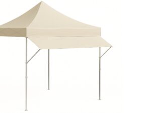 Vordach 4.5m - Regenschutz & Sonnenschutz - HEBU-Tent Faltzelt PRO sand