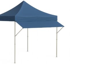 Vordach 3m - Regenschutz & Sonnenschutz - HEBU-Tent Faltzelt Deluxe blau