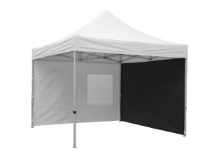 Seitenwand DELUXE 4m ohne Fenster - schwarz