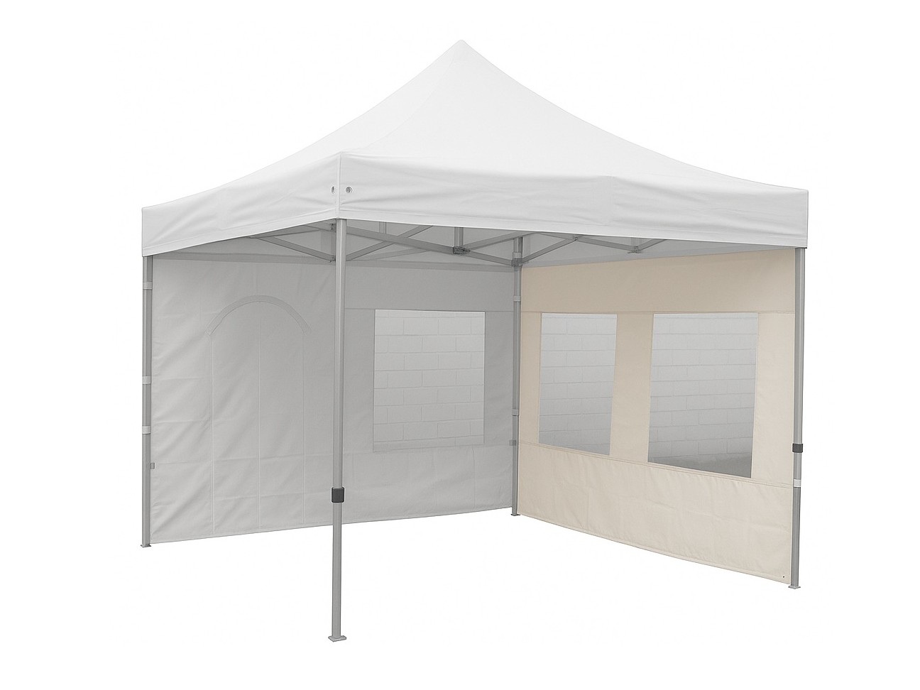 Seitenwand PRO / DELUXE 4.5m sand mit Fenster
