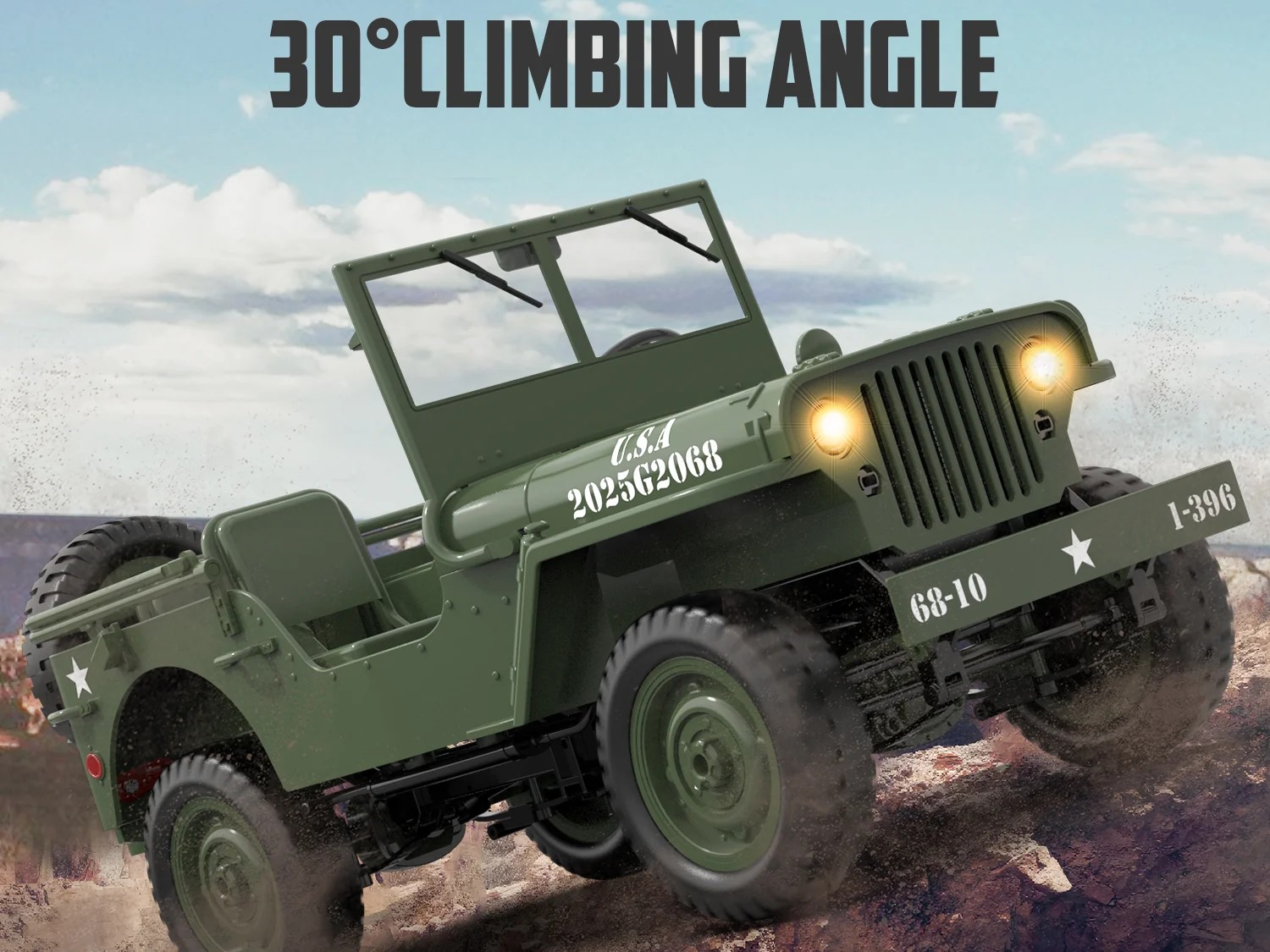 Crawler - 1941 MB Scaler Willys Jeep 1:10 - RTR-Set - 2.4Ghz Volantex – Bild 2