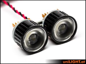 uniLIGHT 22mm ECO Doppel Scheinwerfer, 2x4W - weiss