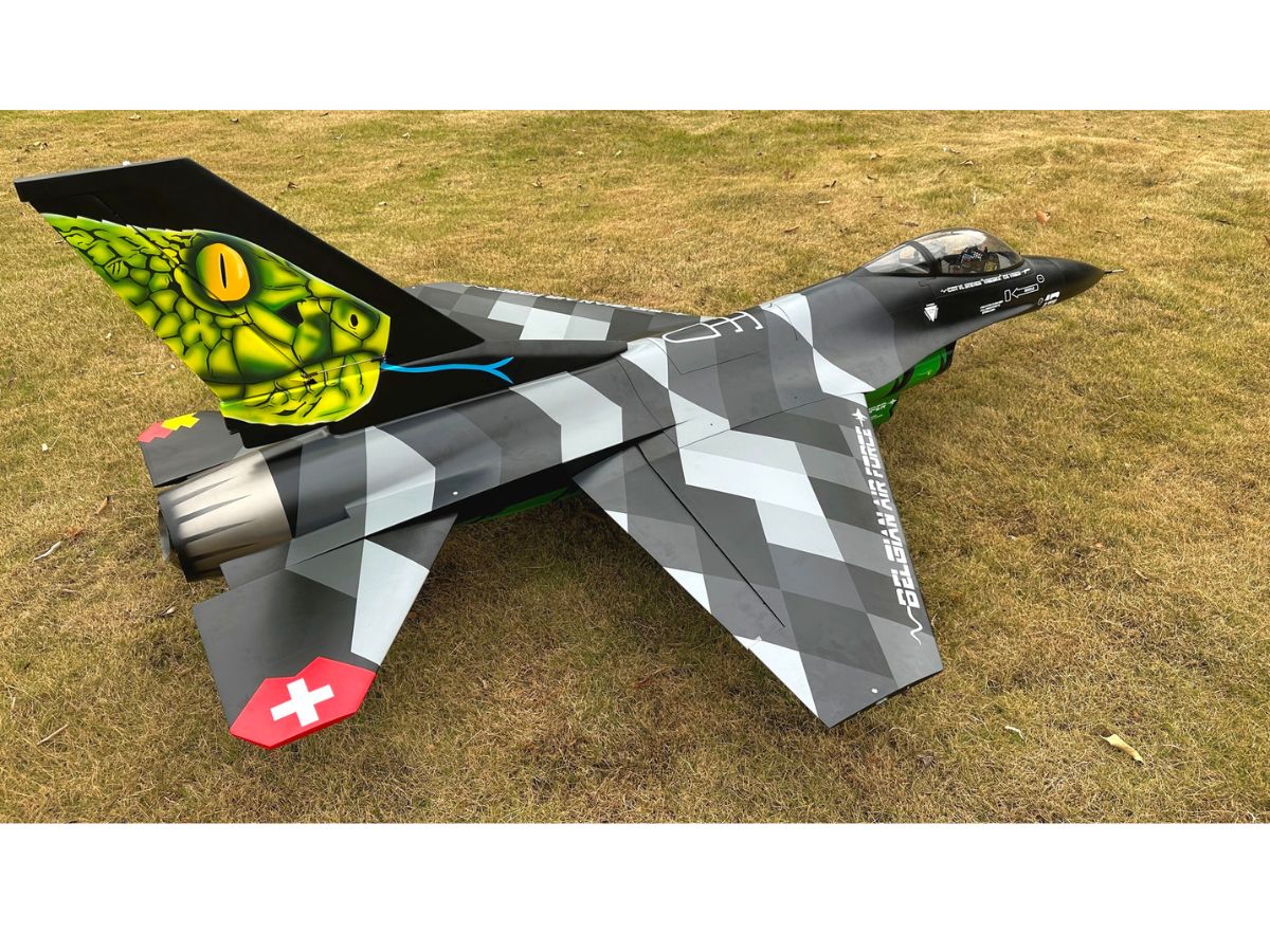 3.06m F-16 Dream Viper - Turbinen Jet 1/5, ARF-Set mit EZFW und Vektor Schubrohr Pilot-RC – Bild 3