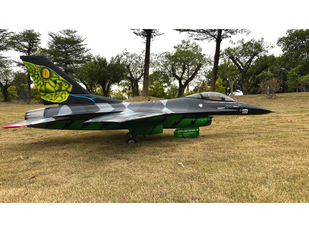 3.06m F-16 Dream Viper - Turbinen Jet 1/5, ARF-Set mit EZFW und Vektor Schubrohr Pilot-RC – Bild 4
