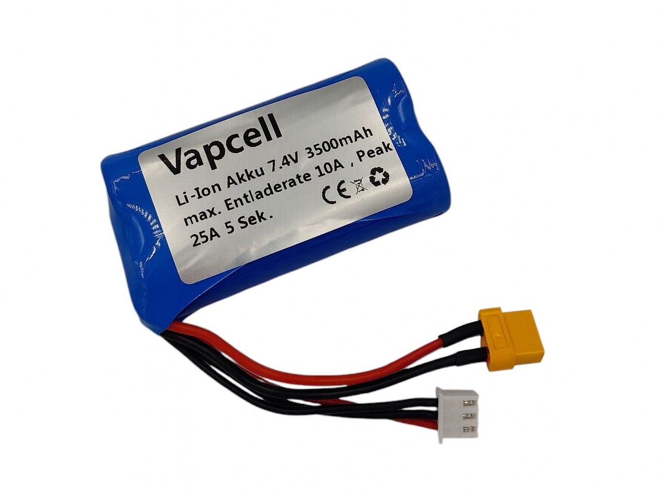 Vapcell Li-Ion Akku 18650 M35 - 2S / 7.4V, 3500mAh - XT30