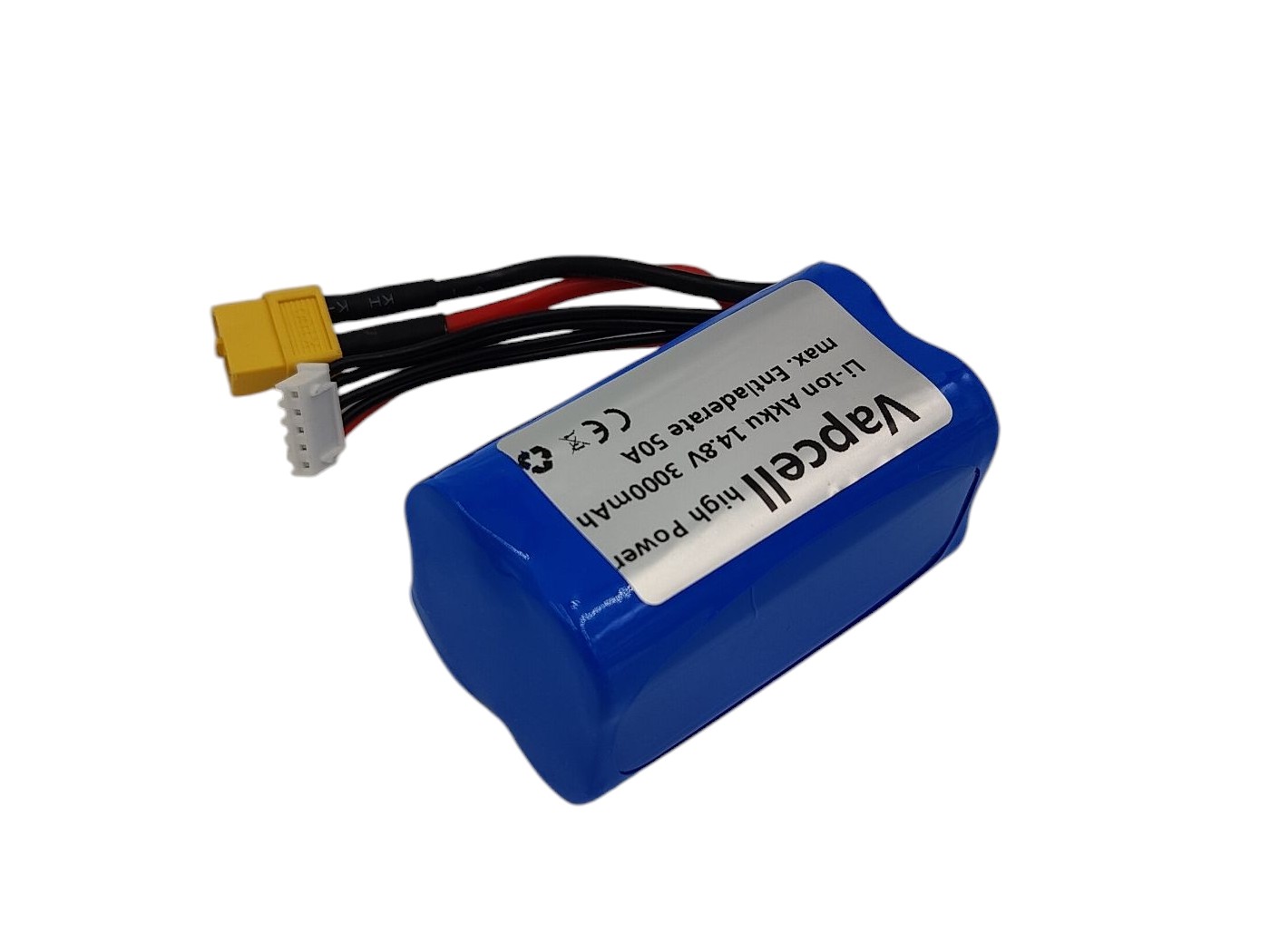 Vapcell Li-Ion Akku High Power 18650 - 4S / 14.8V, 3000mAh 50A - XT60 – Bild 2