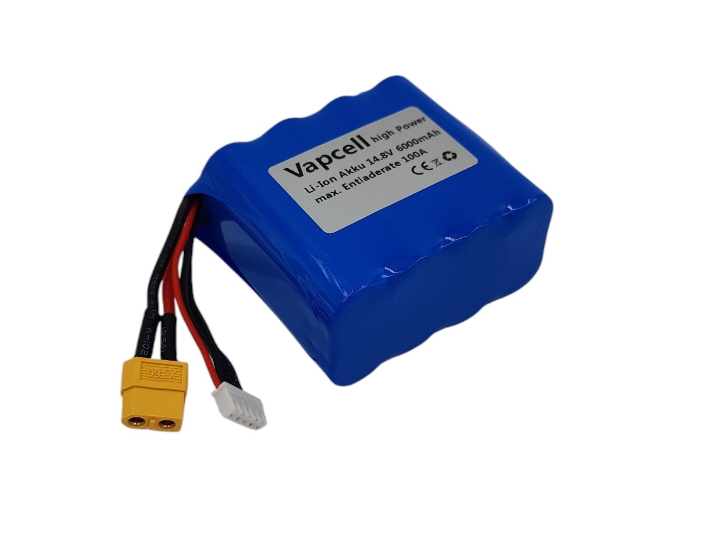 Vapcell Li-Ion Akku High Power 18650 - 4S / 14.8V, 6000mAh 100A - XT60 – Bild 3