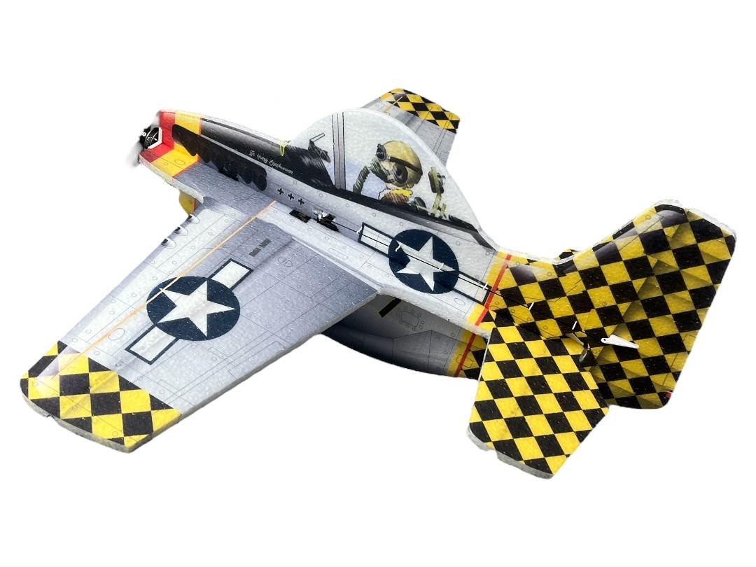 Cartoon Warbird Mustang P-51, Spw 560mm, KIT-Version aus EPP von RC-Factory – Bild 2