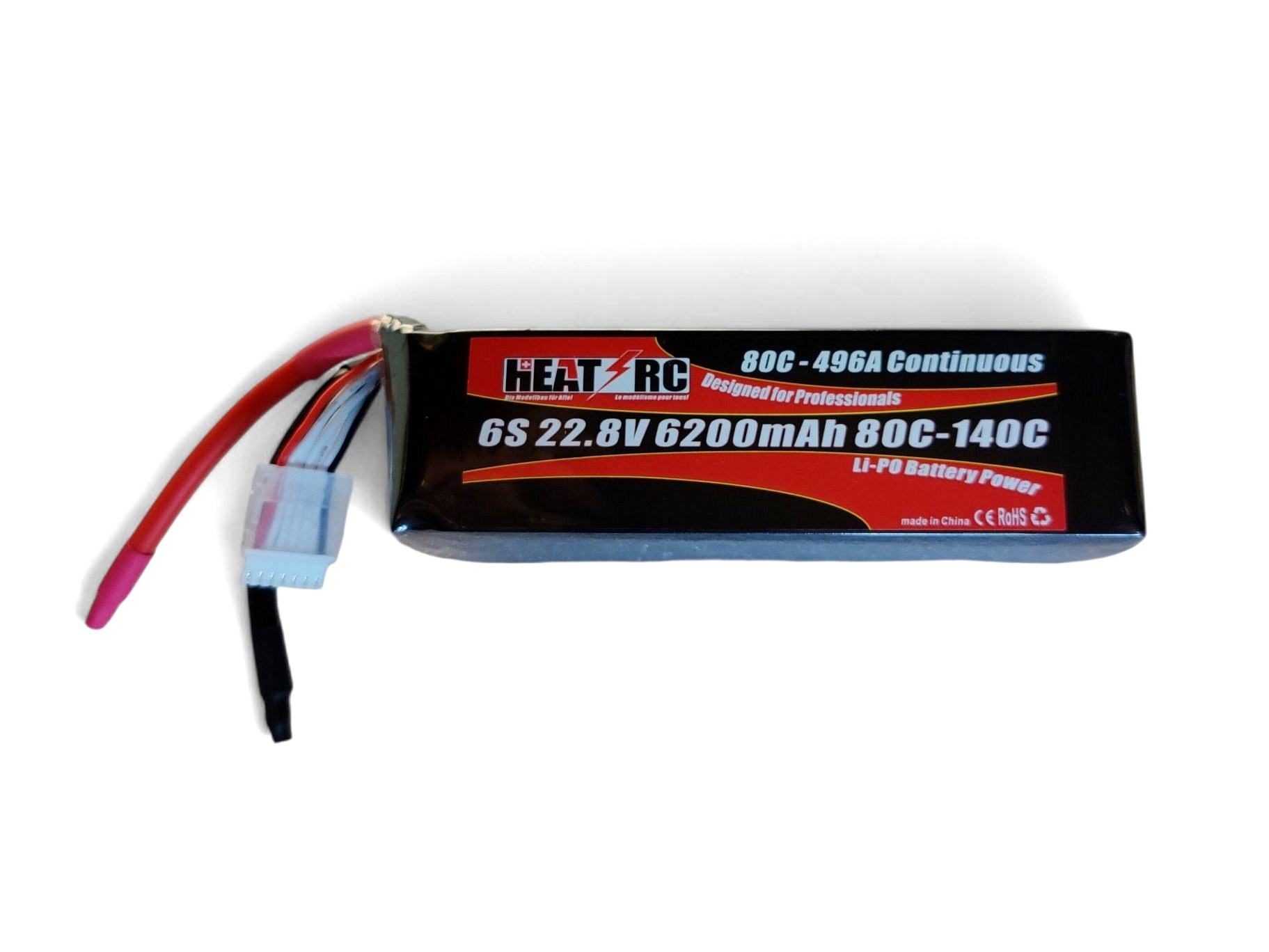 HEAT-RC, HV LiPo Akku 6S / 22.8V, 6200mAh 80C HV